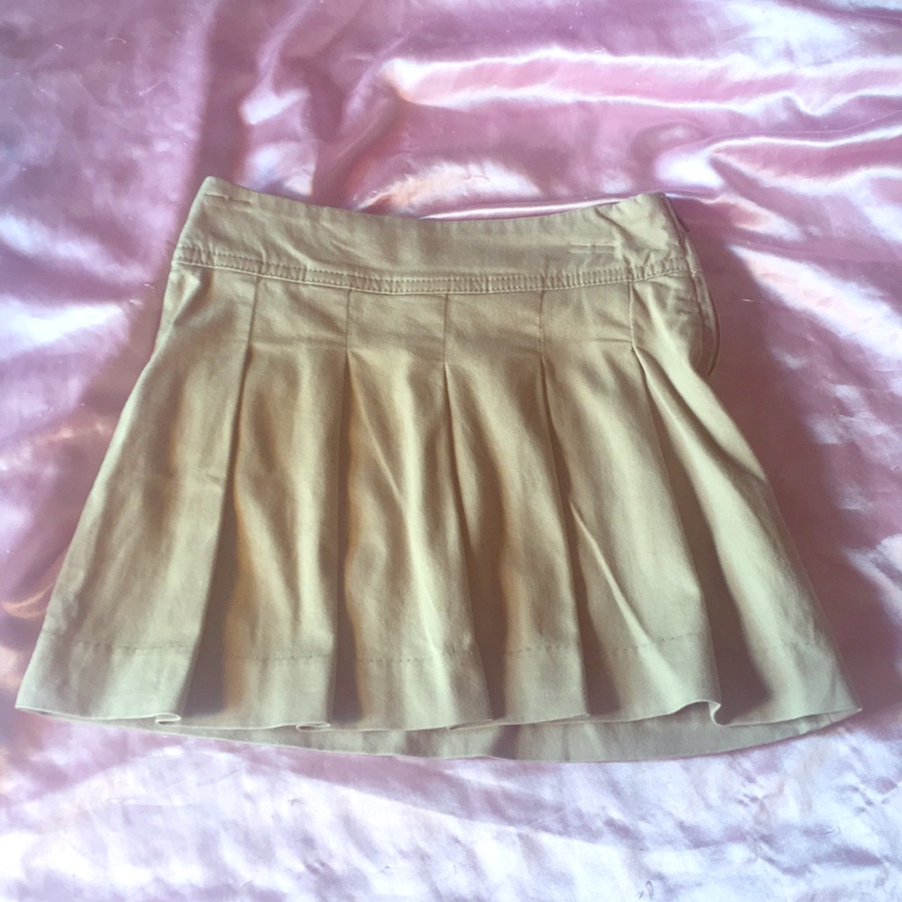 Girls khaki school uniform skirt.